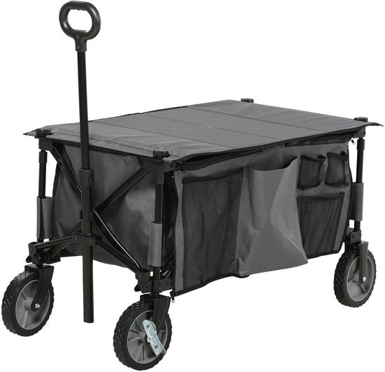 4goodz Strandwagen opvouwbaar met Tafel Afdekking - 5 zakken