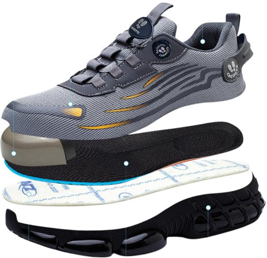 Veiligheidsschoenen Heren - Stalen Neus & Anti-Perforatie Zool - Lichtgewicht, Ademend Werkschoenen