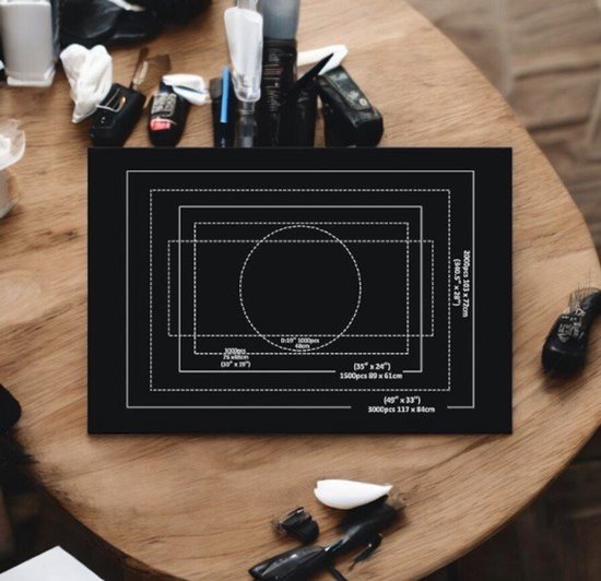 Puzzelmat - Oprolbaar & Opvouwbare puzzlemat - 150 x 100 cm - Zwart