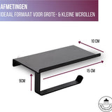 4bathroomz® Toiletrolhouder met planchet voor telefoon - wc rolhouder