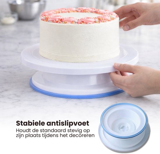 Taartplateau - Draaibaar Taartplateau Anti-slip - Draaiplateau Taart –Turntable Cake - Taartplateau - Draaitafel