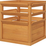 Verhoogde plantenbak hout 65 x 65 x 73 cm - Bruin