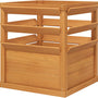 Verhoogde plantenbak hout 65 x 65 x 73 cm - Bruin