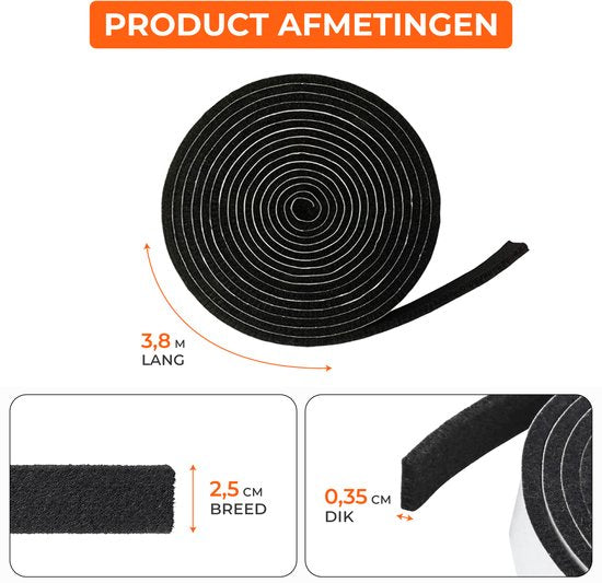 FireTech - Kamado Vilt 3,80 x 2,5cm - Extra breed - Geschikt voor Alle Kamado Barbecues - Glasvezel - Vervangingsvilt
