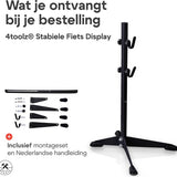 4toolz® Stabiele Fiets Display Standaard 68x43x30 cm - Zwart