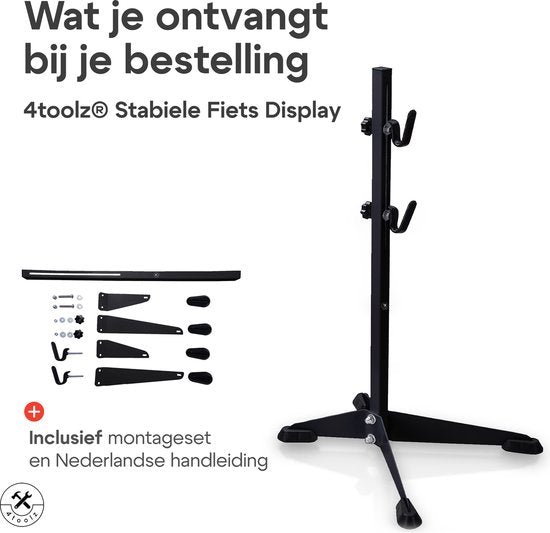 4toolz® Stabiele Fiets Display Standaard 68x43x30 cm - Zwart