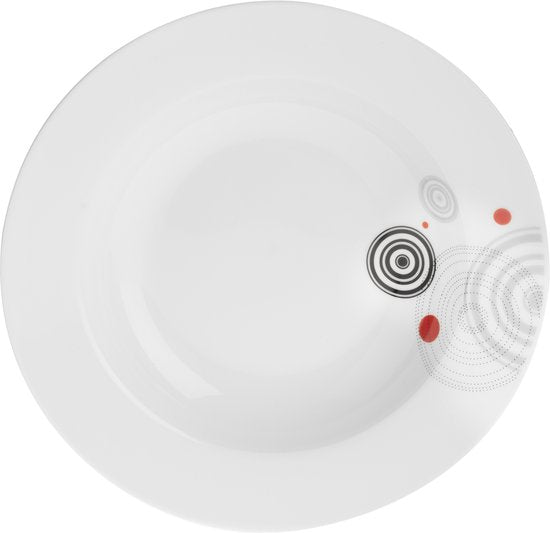 Secret de Gourmet Serviesset Cirkels - 6 persoons Servies Porselein 18-delig