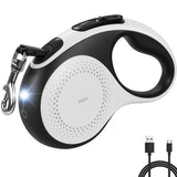 Hondenriem 5 meter met Lamp - Tot 50KG - Geschikt voor Grote & Kleine Honden - Rollijn hond - Automatische Rollijn