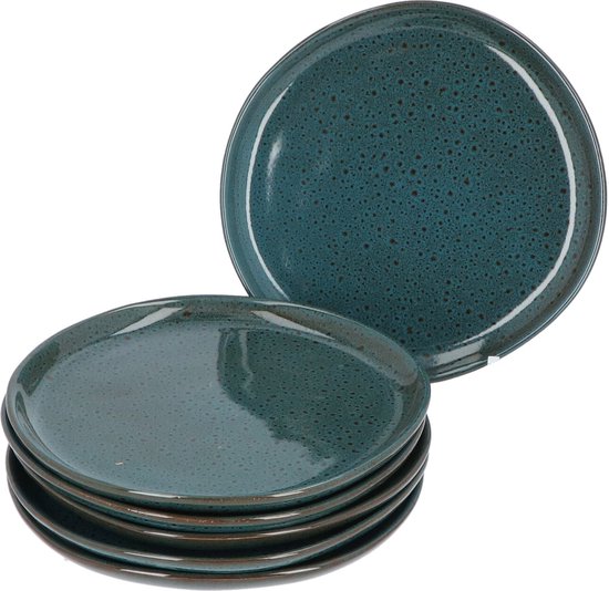 6 stuks Jade Groen - Reactive Glazing Aardewerk