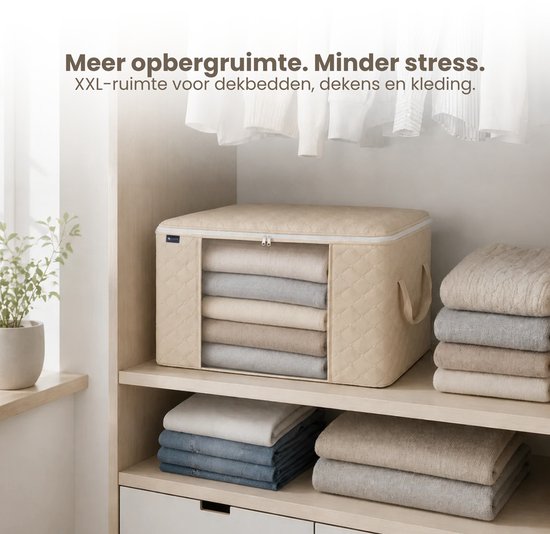 Opbergtas Kleding - 4 Stuks - Organizer voor Dekbed - Opbergzak - Opbergers voor Seizoenskleding