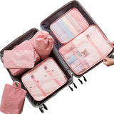 Packing Cubes - Roze - 9-delige set - Packing Cubes Compression - Optimale Koffer Indeling