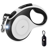Vesfy Intrekbare Hondenriem 5 Meter met LED Verlichting - Oplaadbaar - Automatische Rollijn tot 50kg - Inclusief Poepzakhouder met Zakjes