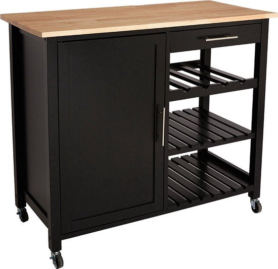 5Five® Luxe Grote houten Keukentrolley