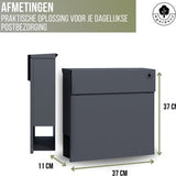 4gardenz® - Brievenbus Staal - Veilig Slot