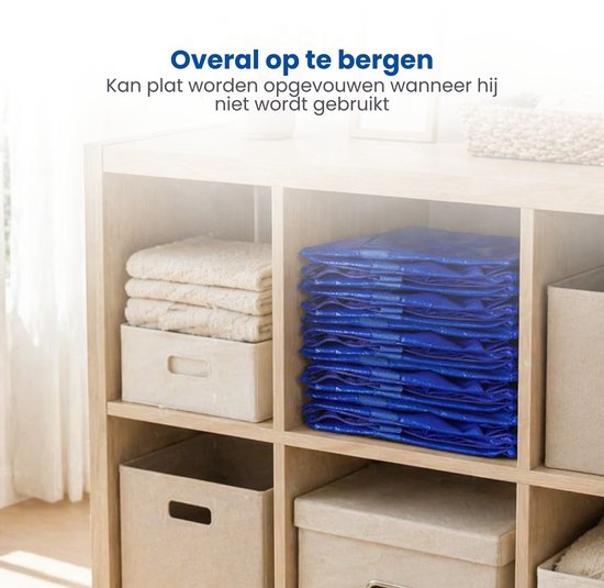 Opbergtassen XL - Blauw - 4 Stuks - 92 Liter - Verhuistassen - Big Shopper - Waterdicht - Opbergzak met Handvat