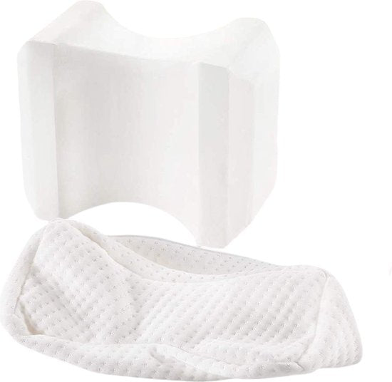 Kniekussen voor in Bed - Wit - Orthopedisch Kniekussen - Beenkussen - Zijslaapkussen - Zijslaap Kussen Voor In Bed - Heupklachten