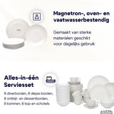 Luzzo® Serviesset met - delig - Wit