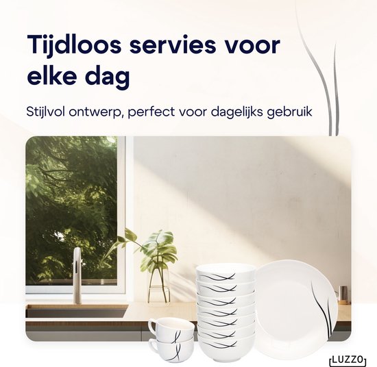Luzzo® Serviesset met - delig - Wit