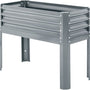 Verhoogde Plantenbak Weerbestendig 100 cm x 45 cm x 80 cm - zilver