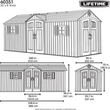 Lifetime - LG60351 - Tuinhuis - Tuinschuur - 241 x 243 x 610 cm