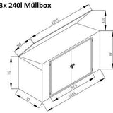 Westmann Containerombouw - Afvalbak kliko ombouw voor 3 containers