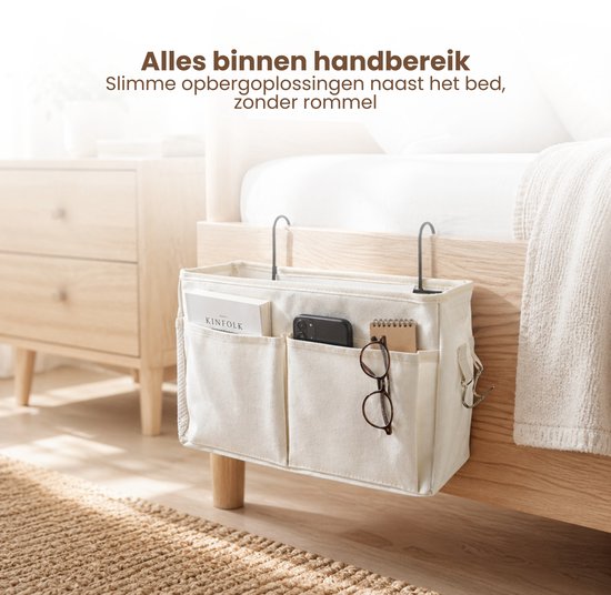 Bedside Pocket - Bed Opbergzak - Katoen