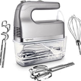 Safecourt Kitchen - Handmixer 450W – 10 Snelheden met Turbofunctie – Inclusief Deeghaken, Kloppers en Opbergbasis