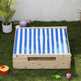 Zandbak met Weerbestendig Tentdak, voor 3 Kinderen 120x120x126,5 cm