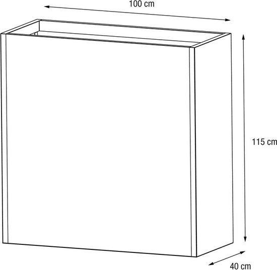 Herstera Garden® Plantenbak Cube HG08975801 - 100x40x115 cm - Antraciet