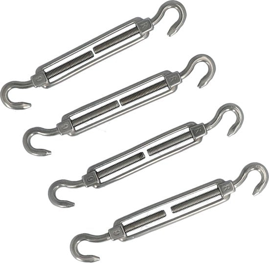 4gardenz® RVS Schaduwdoek/zonnedoek Montage set 6 mm