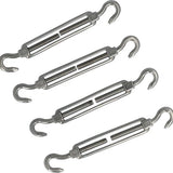 4gardenz® RVS Schaduwdoek/zonnedoek Montage set 6 mm