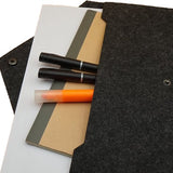 Aktetas Vilt - 2 Stuks - Lichtgrijs & Donkergrijs - Documenten Houder A4 - Laptopsleeve - Documentenmap - Documententas - Sleeve voor Documenten