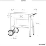 Herstera Garden® Barcelona Plantenbak Verrijdbaar - 85x50x80cm - Muntgroen