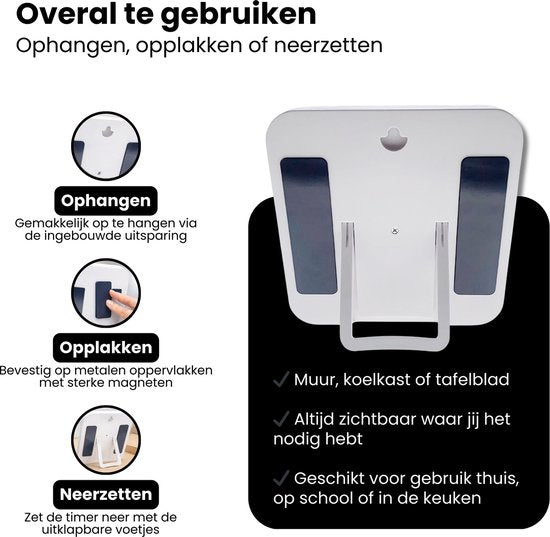 Leerklok - Aftelklok Kookwekker - Leer