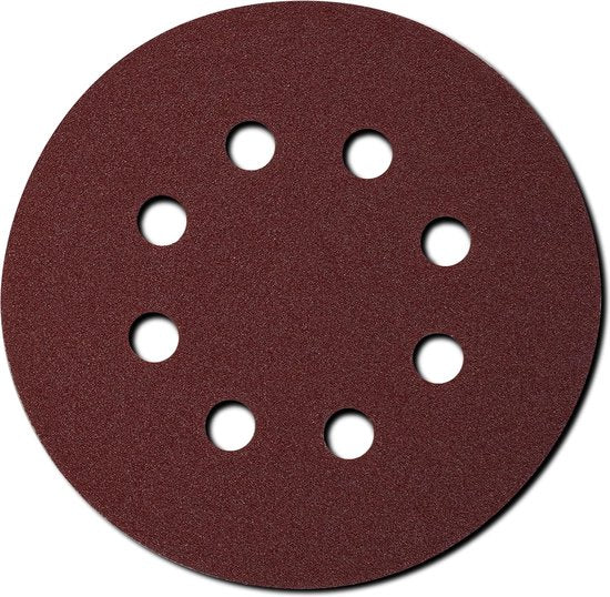 Rodopi® 100x Korrel Schuurpapier 125mm - 8 gats Excentrisch Schuurmachine