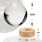 DMG Supply 3D Kristallen Bol Lamp - USB Oplaadbaar - LED Lamp - Nachtlamp - Tafellamp - Bureaulamp