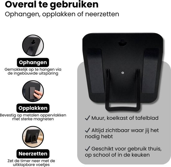 Leerklok - Aftelklok Kookwekker - Leer