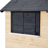 Zwerkules Lolli Kinderspeelhuisje voor in de tuin van Hout - 98x121x140 cm