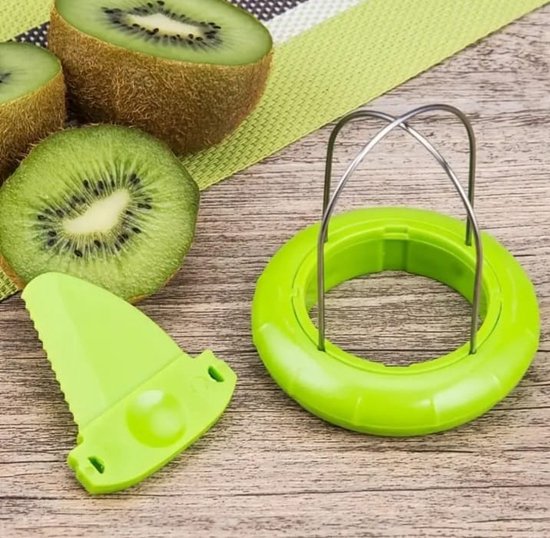 Sasemy® - Kiwisnijder - Kiwimes - 2 In 1 snijder - Fruit gereedschap - Fruit - Kiwi - Handige kiwischiller - Kiwischiller - Eenvoudig keukenhulp