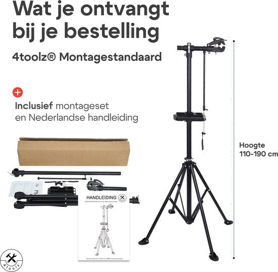 4toolz stevige montagestandaard fiets 2.0 - 30kg max - roterend