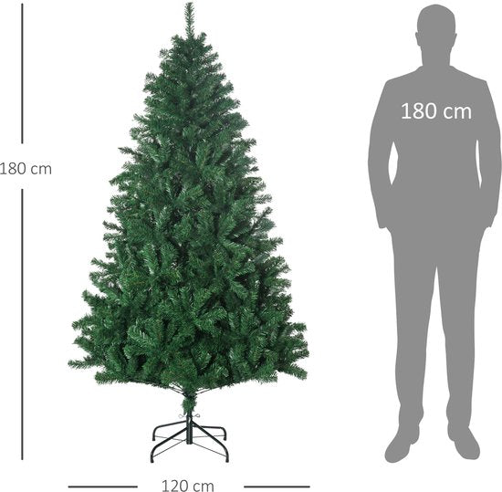 Homcom Kunstkerstboom met 1000 takpunten ∅120 - 180 cm