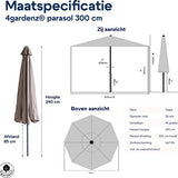 4gardenz® Parasol Kantelbaar