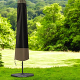 Parasolhoes - Zwart-Bruin - 240 cm x 55 cm - Parasolhoes Staande Parasol - Max. 3.5 meter