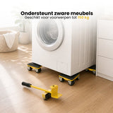 Meubellifter - 5-delige Set - Geel - Eenvoudig Verplaatsen van Meubels - Meubellift - Meubelverplaatser