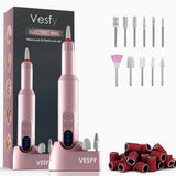 Elektrische Nagelvijl - 20.000 RPM - Draadloze & Oplaadbaar - 12 Bitjes + 36 Schuurrolletjes - Manicure & Pedicure Set - Nagelfrees - Voor BIAB, Gel & Acryl
