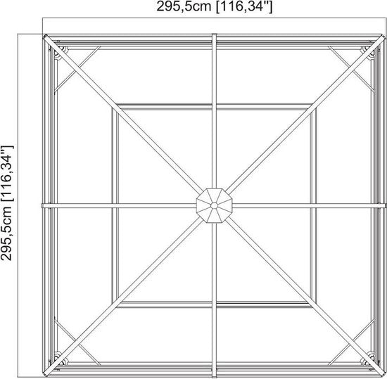 Sojag - SJ02200 - Paviljoen - Pergola - Partytent - 261 x 296 x 296 cm