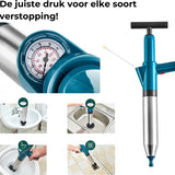 AKSA Home® WC Ontstopper - Gootsteenontstopper - Toilet Ontstopper - Ontstoppingsveer - Rioolontstopper - Groen