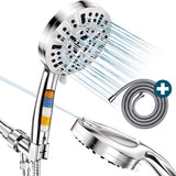 AKSA Home® Douchekop met Slang - Douchekop met Filter - 10 sproeistanden - Regendouche met Hoge Druk - Zilver