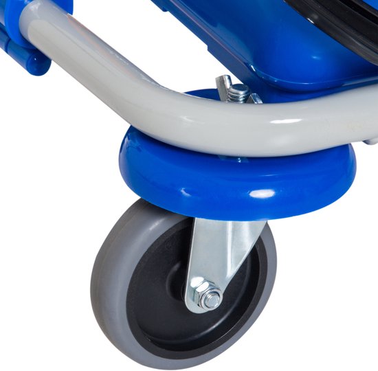 Schoonmaakkar Schoonmaakwagen met Wringer en 4 emmers met wielen