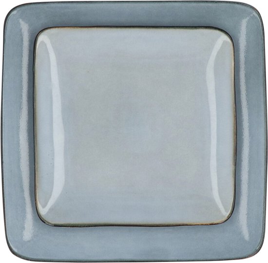 Aardewerk Servies Oceano 6 persoons 12-delig - Grijs